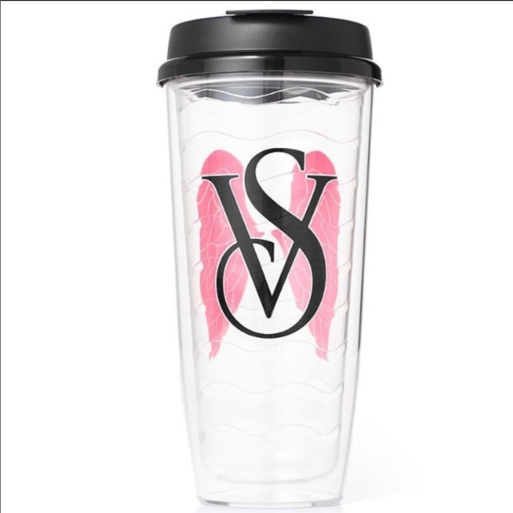 NEW Victoria’s Secret Hot Cold Insulated Acrylic Plastic Tumbler Cup With Lid